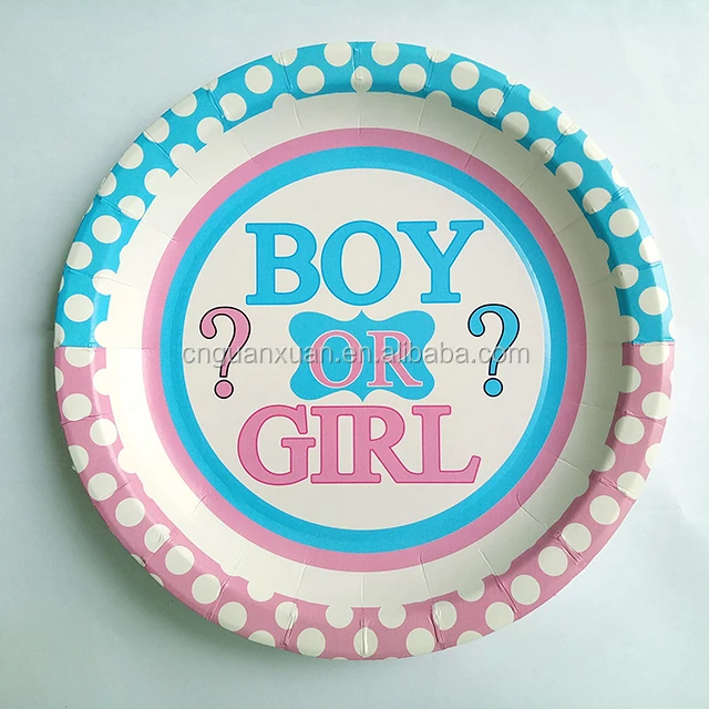 eco-friendly feature baby birth party custom printed disposable paper plates