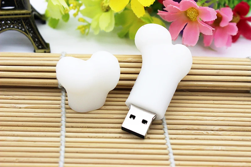 Cartoon Dog Bone USB Flash Drive 3.0 8GB 16GB 32GB 64GB Pet Pen Drive Creative USB Memory Stick with Custom Logo - ANKUX.COM