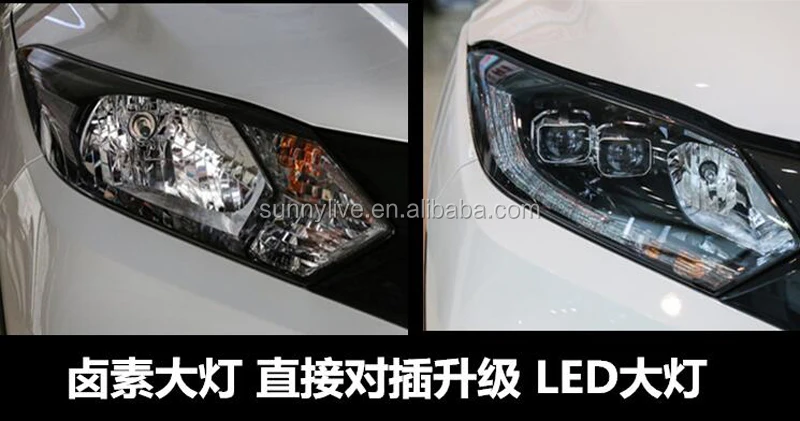 LED headlight For HONDA HRV HR-V for Vezel Head Lamp 2015-2017  year Black Housing LF