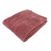 100% Polyester Solid Print Waffle Pop corn flannel fleece blanket