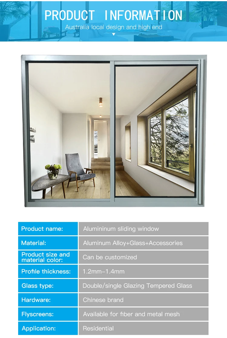 Aluminum glass door and sliding windows for office australian standard