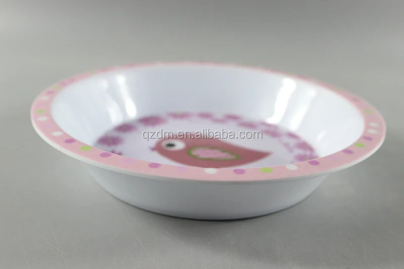 6.5inch melamine Dinner bowl for kids bird print