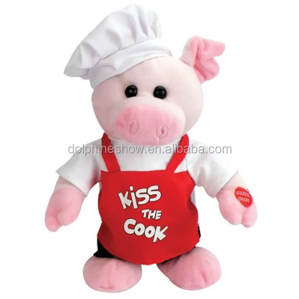 chef pig plush