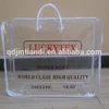 Manufacture best price high quality clear vinyl PVC zipper blanket packaging bag with handles