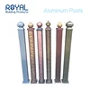 aluminum square flanged fencing and raling post with base cover,base plate and caps post for handrails
