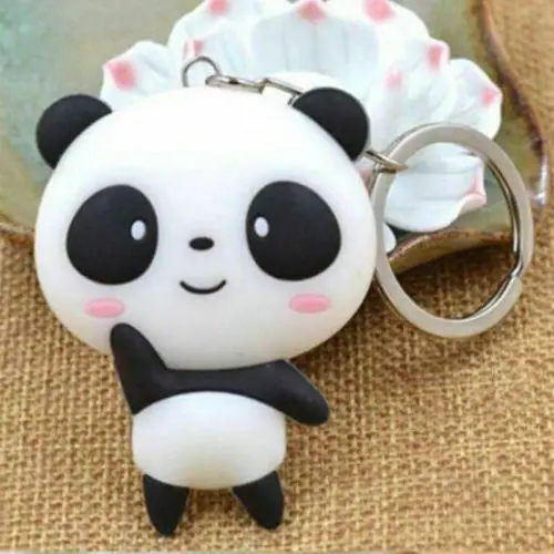 Panda Móc Khóa Kung Fu Dễ Thương Anime Keyring Phim Hoạt Hình Khuôn Mặt Hiện Tại Keychain CG612