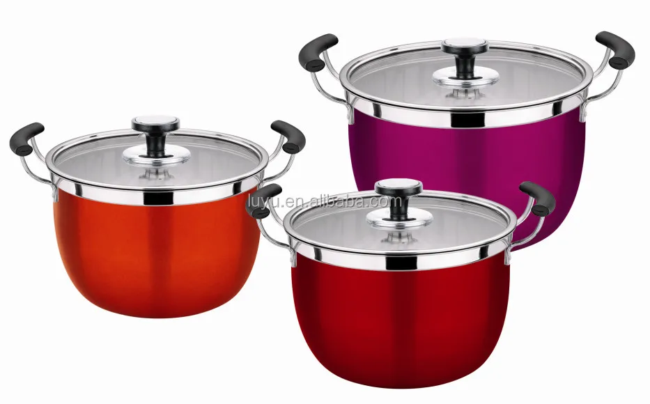 Promotion 1626cm 6pcs 8pcs 10pcs Set Stainless Steel Sauce Pot