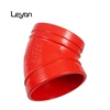 UL listed Grooved fire fighting RED 45 degree 4" elbow pipe fittings