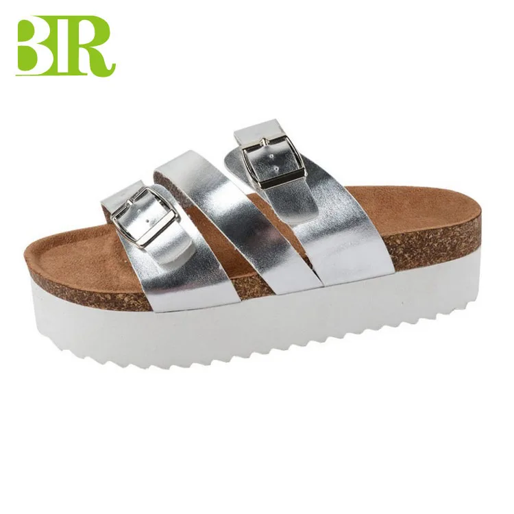 2019 Wholesale Fashion Thick Sole Cork Sole Platform