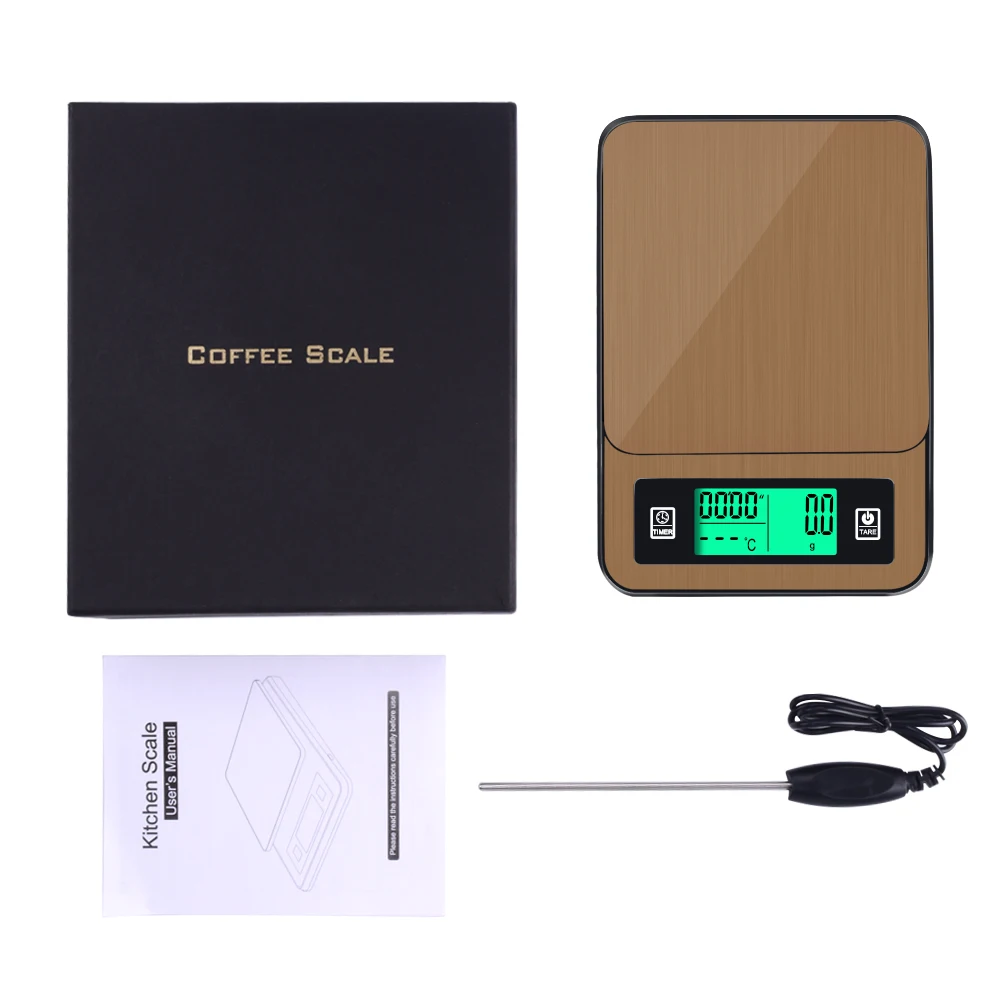 2018 new  0.1g -1000g   Digital Scales With Probe Timing  Coffee Electronic Scale
