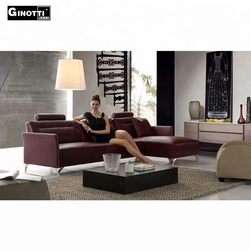 Victorian Style Modern Red Sectional Leather Sofa In Living Room Victorian Style Modern Red Sectional Leather Sofa In Living Room