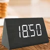 LED home wood VST multi-functional temperature fashion three alarm clocks voice-controlled electronic alarm clock