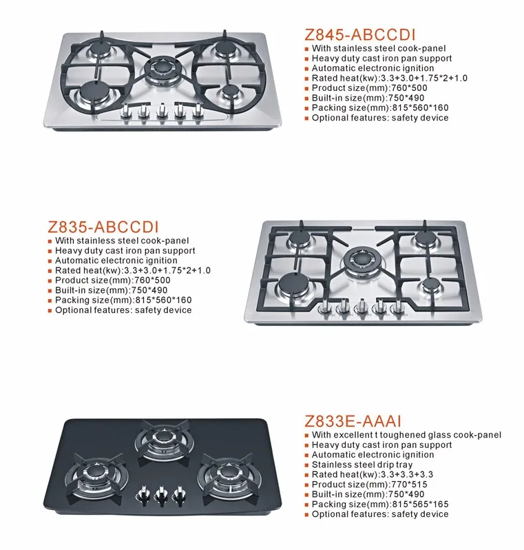 2017 New Model Builtin 5 Burner Gas Cooker In Dubai Gas Stove Buy