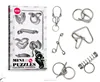 6PCS/KIT MINI Metal Wire Puzzle IQ Mind Brain Teaser Puzzles Game for Kids Adults Toys