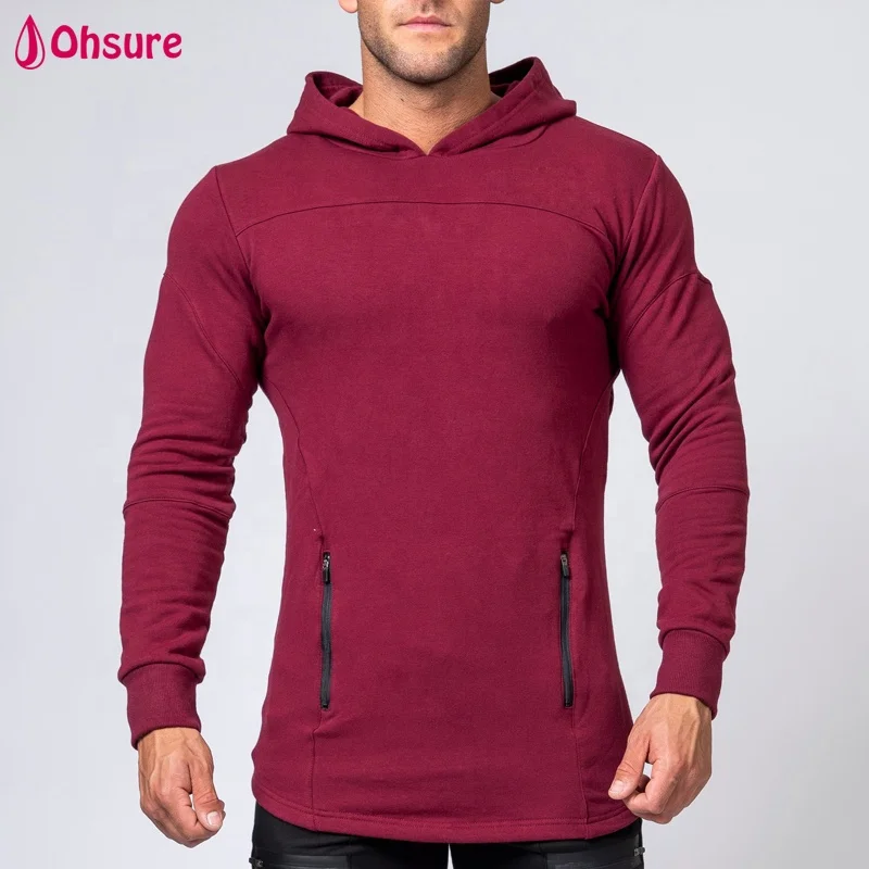 Pima Cotton Hoody Mens Sport Hoodie Pullover Sweatshirt Activewear Gym