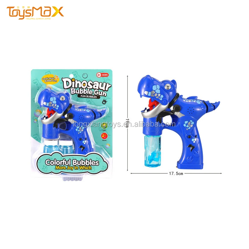 Wholesale Dinosaur  Bubble Gun Toys Shooter Blower  Electronic Machine With Music