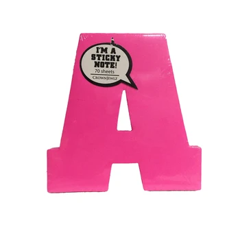 letter shaped post it notes