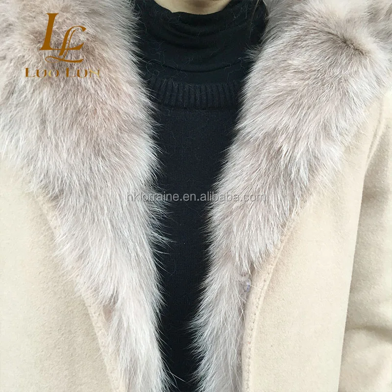 Winter Coat Women Warm Wool Coat Long Women's Cashmere Coat Fashion Fur