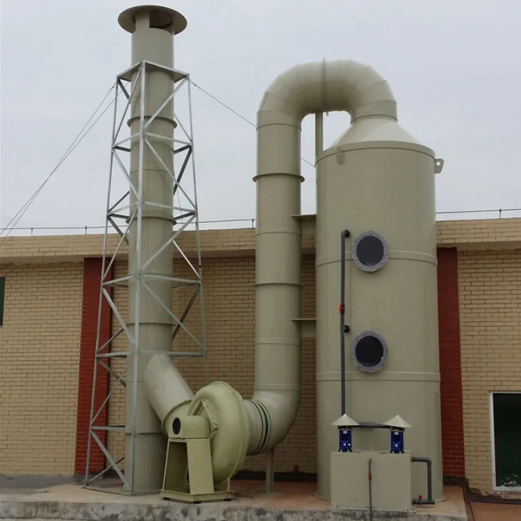 Waste Gas Absorption Tower Gas Purification fiberglass Tower