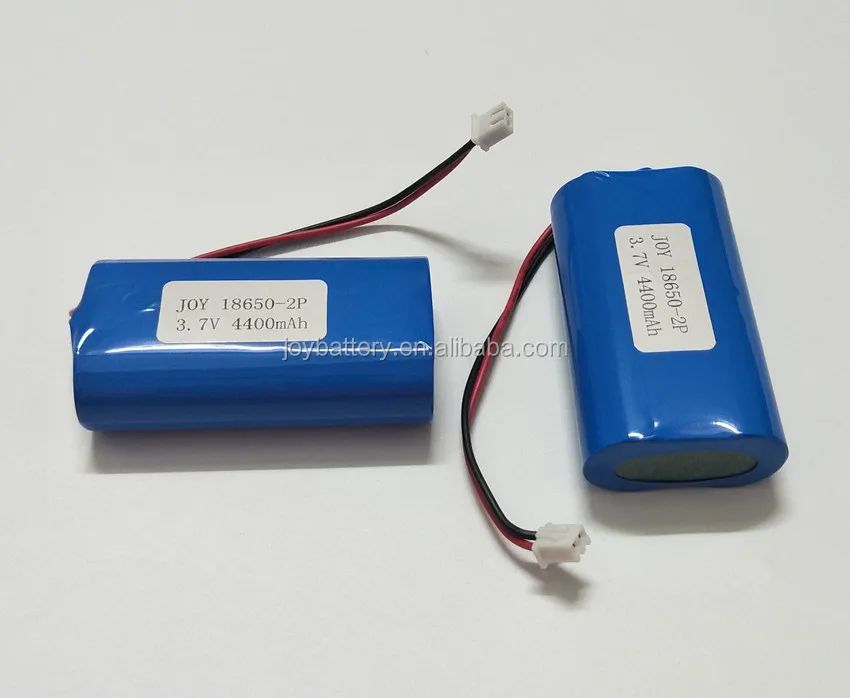 Rechargeable 3 7v 4400mah 18650 2p lithium ion battery pack for light
