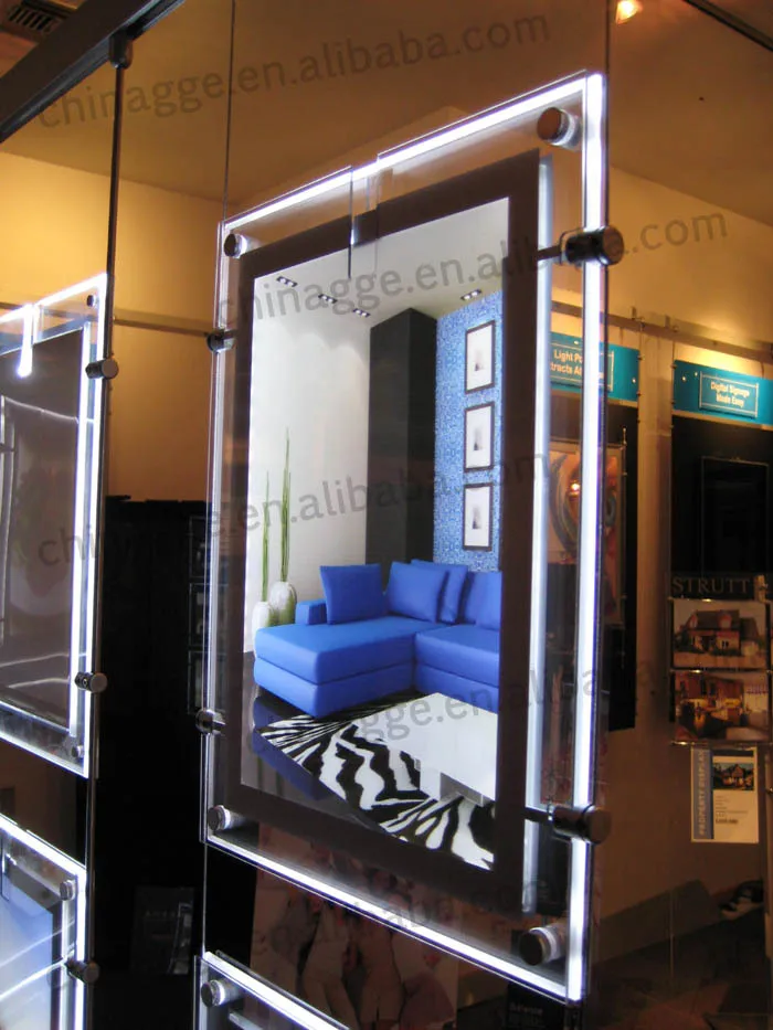 Led Light Window Display Ceiling Hanging Poster Frames Led Light Window Display Ceiling Hanging Poster Frames