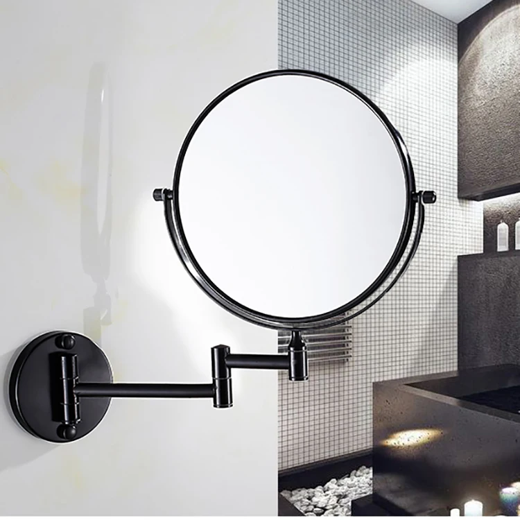 Extendable Wall Mounted Makeup Mirror 5x Magnifying Mirror Chrome Frame