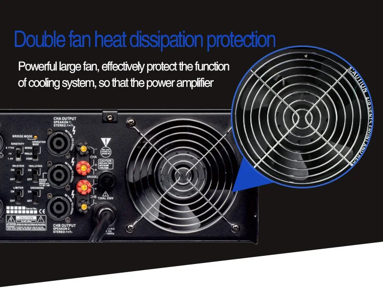 AMPLIFICADOR DE POTENCIA EST&Eacute;REO profesional LAIKESI AUDIO para sistema de sonido amplificador potente