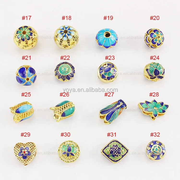 Jfh10171032 Chinese Traditional Multicolor Cloisonne Wholesale Beads