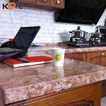 Artificial Stone Avonite Solid Surface Antique White Kitchen
