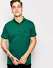 Basic Contrast Placket Olive Green Polo Shirt Embroidery Polo Jack Uniform Design Oem Polo Shirts