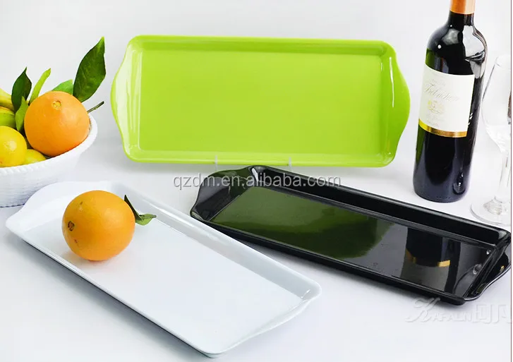 Rectangular Melamine Trays With Handles