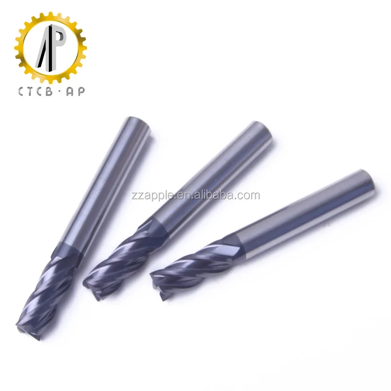 2 And 4 Flute Carbide End Mill Tungsten Carbide End Mill End Mill Grinding Machine With Straight