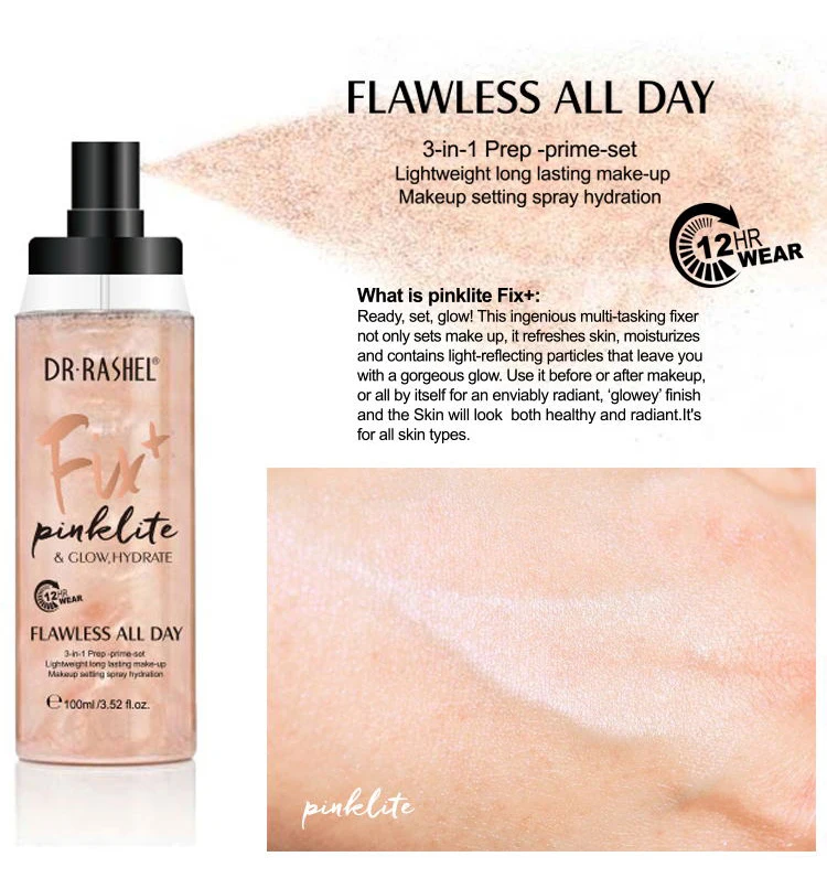 liquid foundation with light reflecting particles