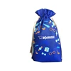 Drawstring color printing bolsas ecologics plegables elegant gift christmas reusable non woven packaging bags custom