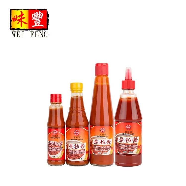 HACCP BRC الصينية مصنع الصين الصانع الساخن الفلفل الأحمر في زجاجة بلاستيكية تايلاند الفلفل الثوم صلصة sriracha