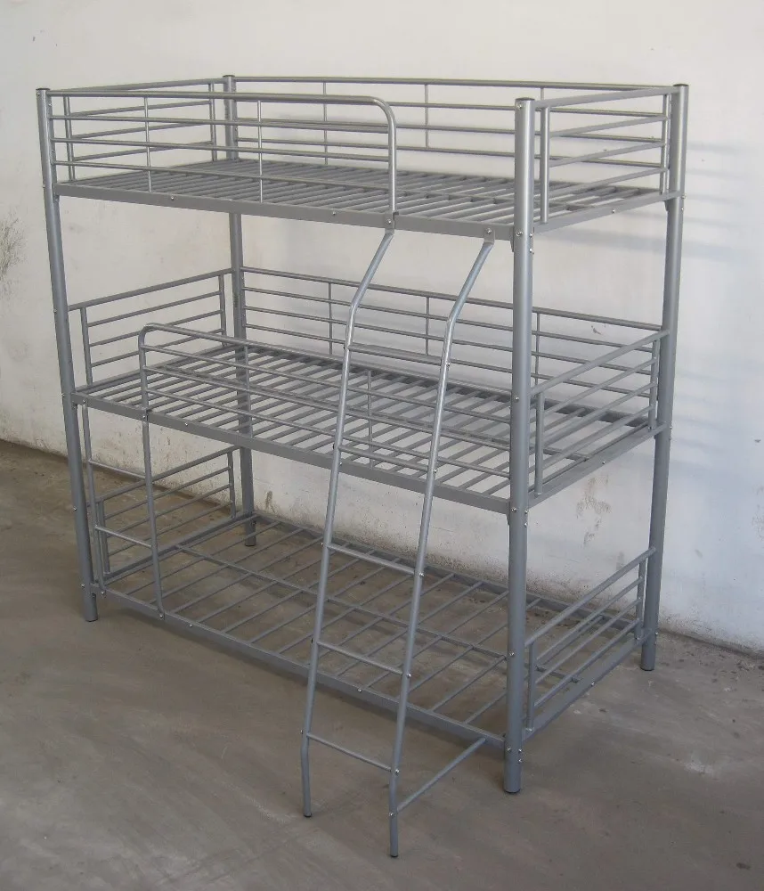 Modieuze moderne school gebruik 3 personen stapelbedden metalen ... Bedden europallet