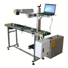 Easy operation fly marking with conveyor belt/name plate marking machine