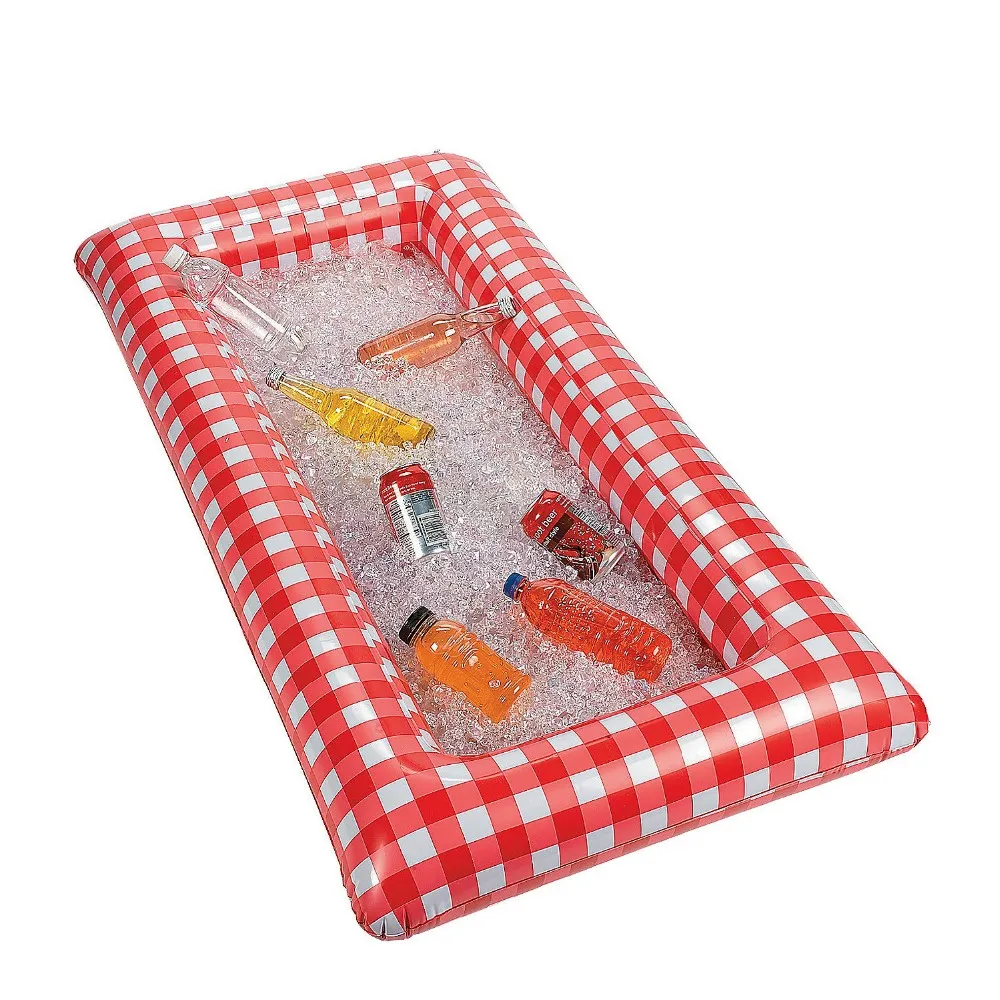 Inflatable Beer Ice Cooler,Inflatable Ice Bucket Pool Float Drink Fruit