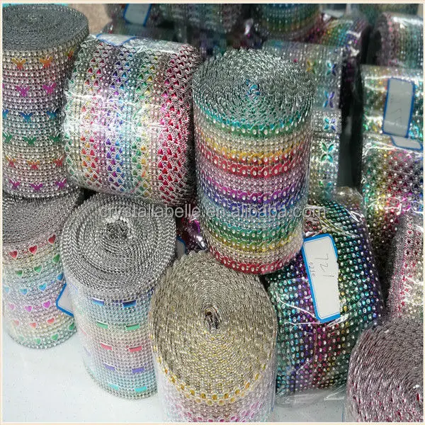 Sonew strass de maille 1 yard 30mm Diamond Mesh Wrap Roll Sparkle