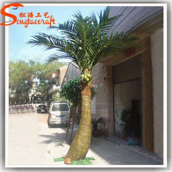 Customize Decorative Metal Artificial Palm Trees Outdoor Coconut Plastic Lighted Tree For