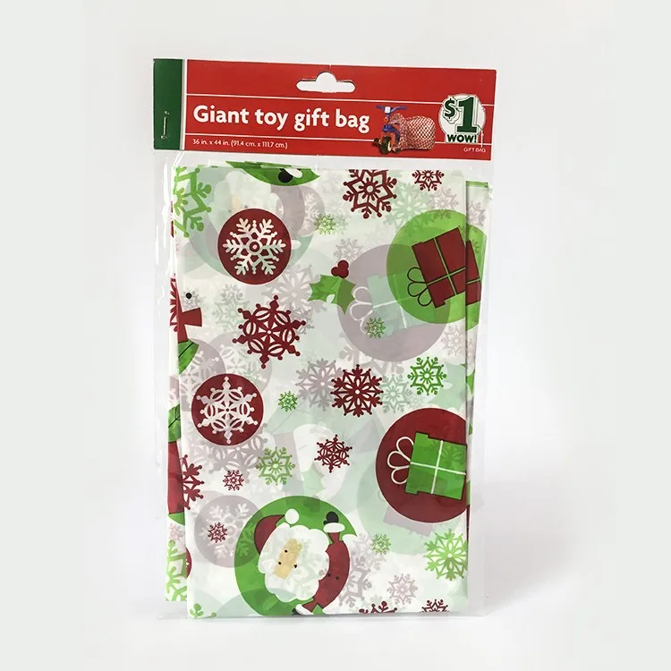 Amazing Plastic Custom Christmas Gift Bags,Jumbo Printing Christmas