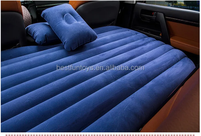 High Strength Fabric Inflatable Car Bed Set Durable Comfort Flocking Blow Up Extender Sex Air