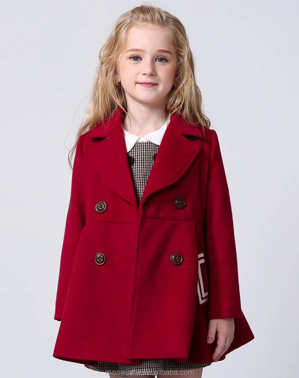 Kids Winter Clothes Wholesale New Fashion Girls Claretred Wool Coats Buy Kids Winter Clothes