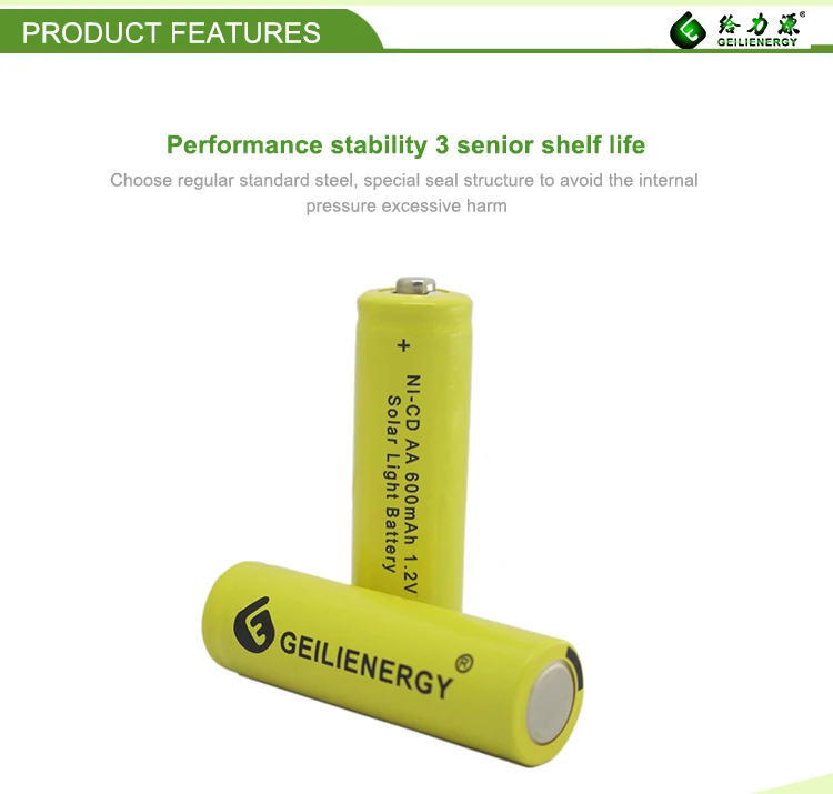 Wholesale 14500 Aa 600mah 1.2v Nicd Rechargeable Battery Nickel