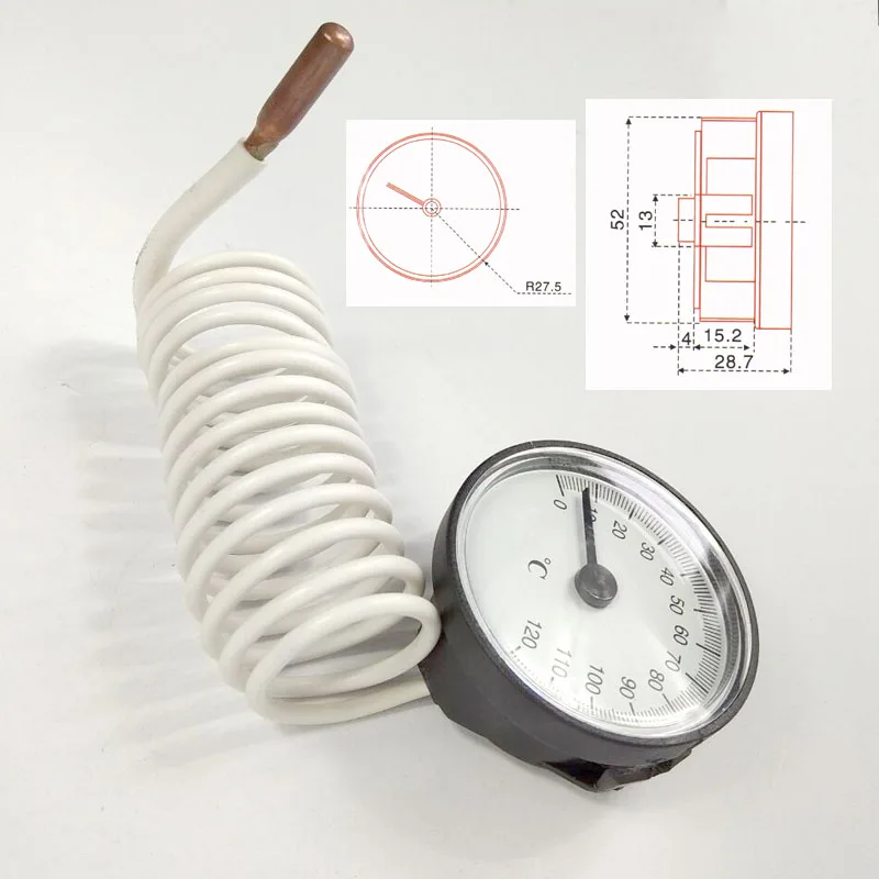 thermomètre à cadran capillaire jauge de température avec capteur