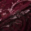 High quality soft hand feeling designer dress laser velvet embroidery fabric