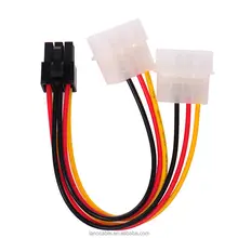 IDE Molex питания для PCI Express 6Pin видеокарта питания PCI-E адаптер кабель