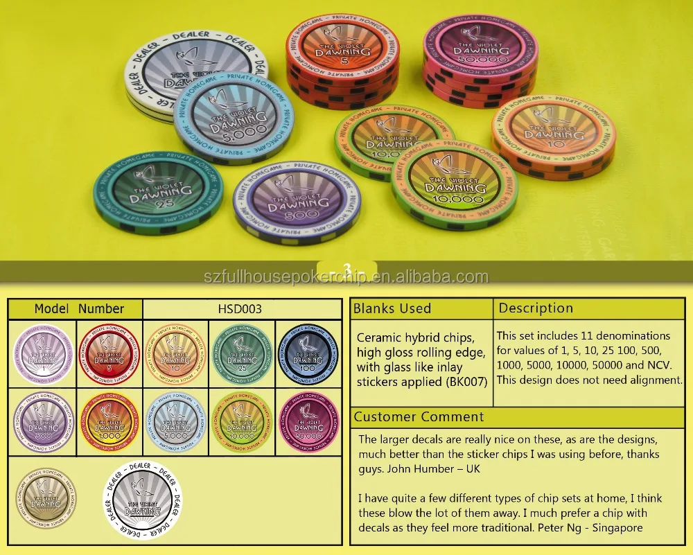 Poker Chips With Denominations Ceramic Chip With A Grade Bold Class