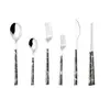 Reusable Japanese Stainless Steel Cutlery Gift Set Silverware Wooden Like Handle Spoon Flatware Cutlery Set