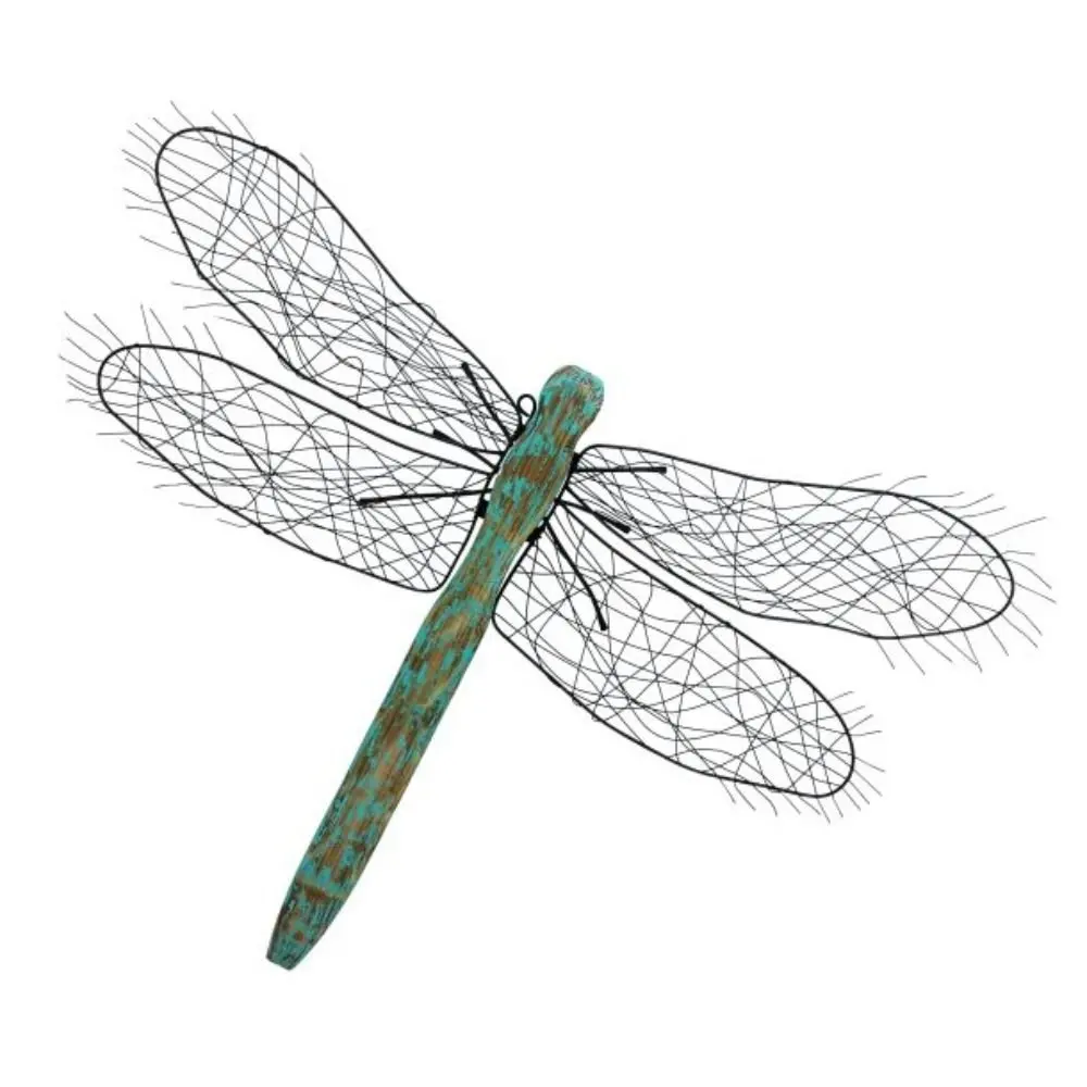 Outdoor Dragonfly Decor Find Deals On Get Quotations Benzara 85440 Metal Wood Dragonfly Decor 33 W 24 H Decorative Polystone